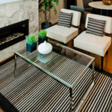 36 in. x 48 in. Clear Rectangle Glass Table Top 3/8 in. Thick Pencil Polish Tempered Touch Corners - Super Arbor