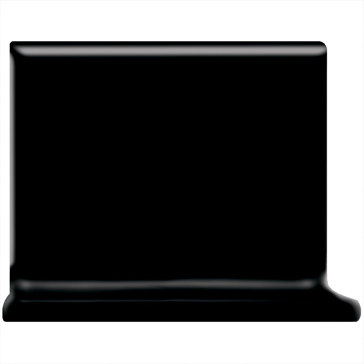 American Olean Matte Black Ceramic Cove Base Tile (4-in x 4-in)