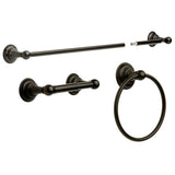 Delta Providence 3-Piece Decorative Bathroom Hardware Set, Venetian Bronze (Towel Bar 18–24 in, TP Holder, Towel Ring)
