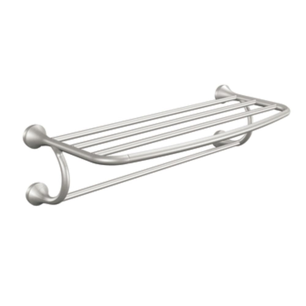 Moen Eva Brushed Nickel Wall Mount Towel Rack, 24-in
