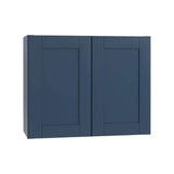 Home Decorators Collection Washington Vessel Blue Plywood Shaker Assembled Wall Kitchen Cabinet Soft Close 30 in W x 12 in D x 24 in H