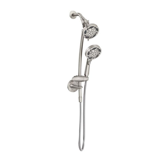 Moen Renewal Spot Resist Brushed Nickel 5-Spray Dual Shower Head 1.75-GPM (6.6-LPM)