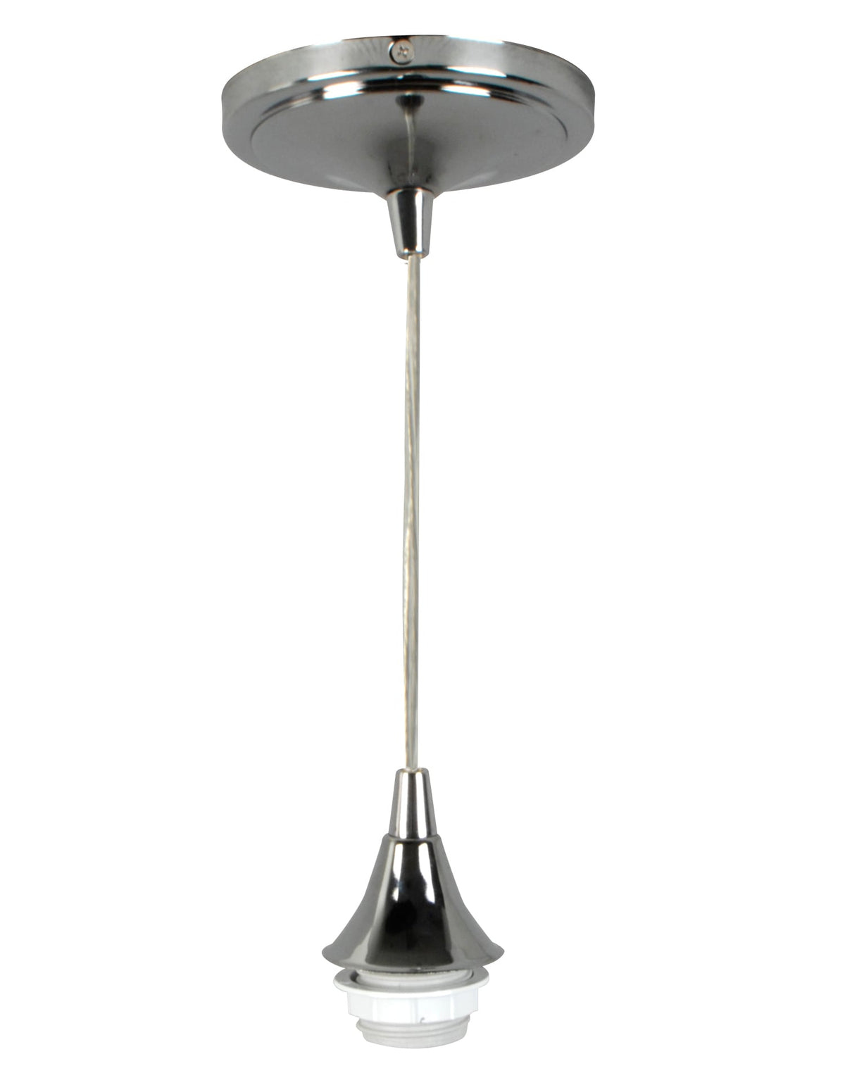 Portfolio Chrome Transitional Teardrop Pendant Light, Adjustable up to 63 in, E26 Base