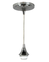 Portfolio Chrome Transitional Teardrop Pendant Light, Adjustable up to 63 in, E26 Base