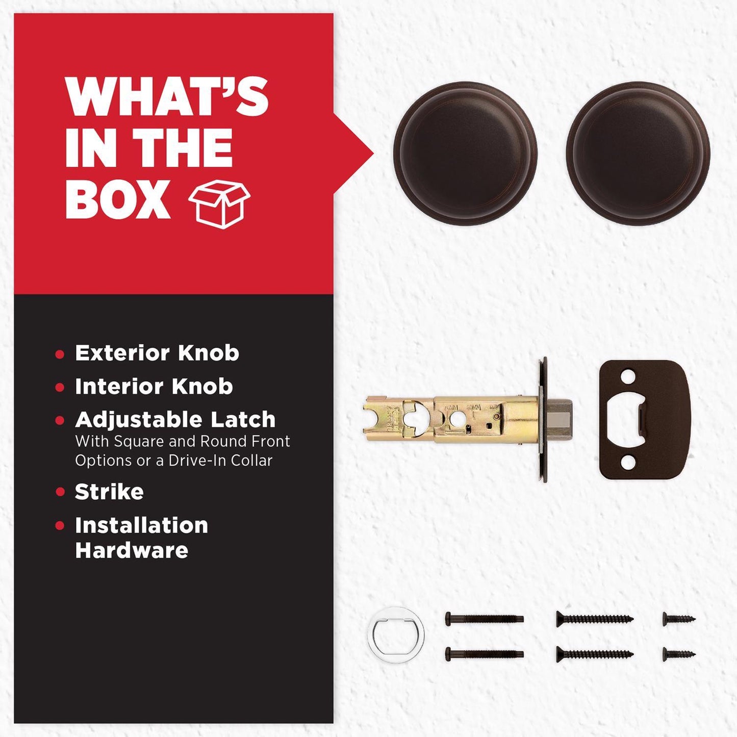 Kwikset Juno Venetian Bronze Passage Lockset, ANSI/BHMA Grade 2, 1-3/4 in Door Thickness