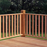 4 in. x 4 in. x 4-1/2 ft. Cedar Double V-Groove Deck Post - Super Arbor