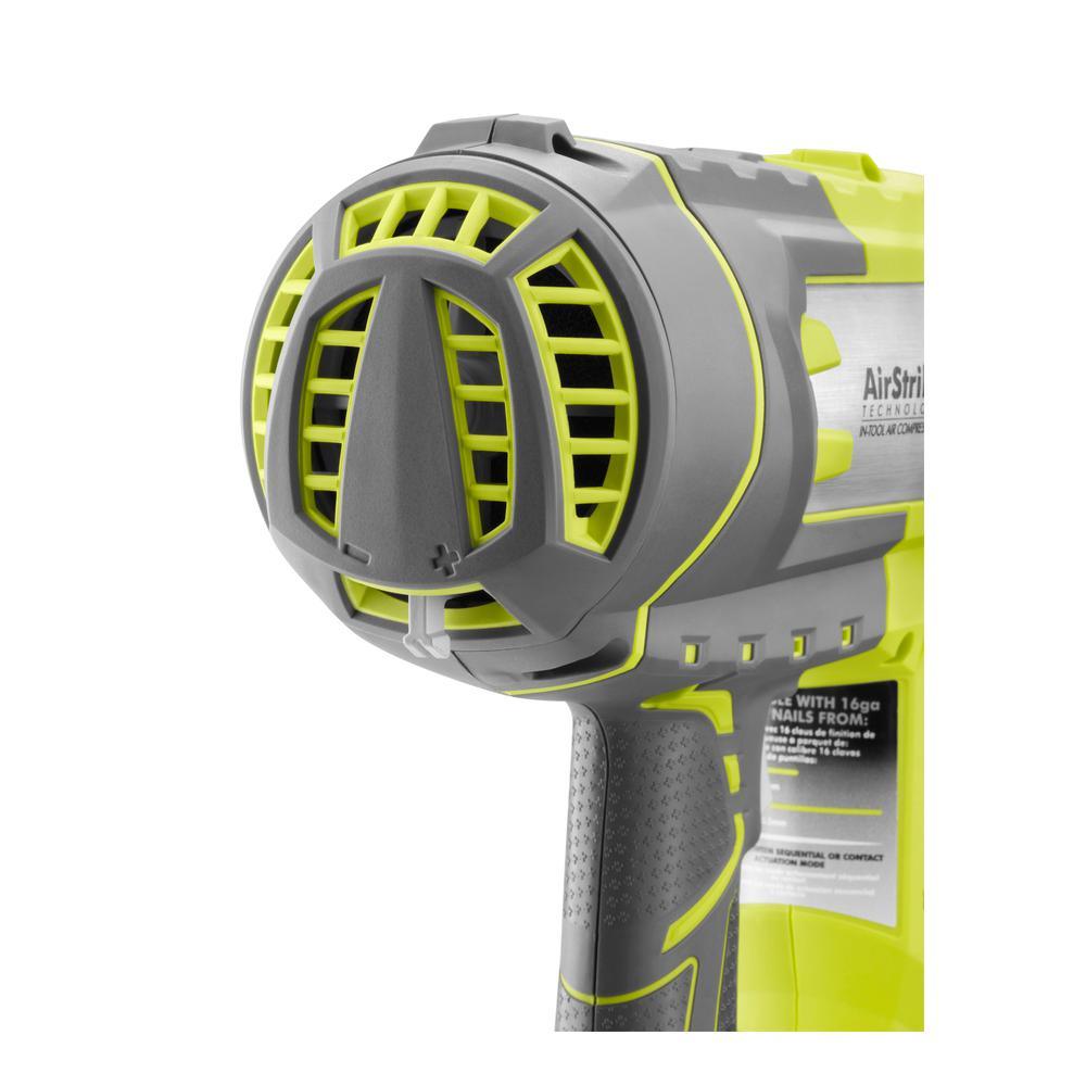 18-Volt ONE+ Lithium-Ion Cordless AirStrike 16-Gauge Cordless Straight Finish Nailer (Tool Only) with Sample Nails - Super Arbor