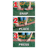 Argee 40 ft. Decorative Plastic Brick Edging with 6 Solar Lighted Bricks