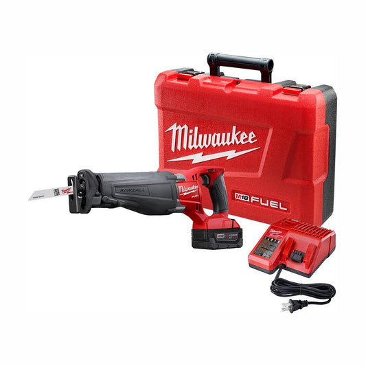 M18 FUEL 18-Volt Lithium-Ion Brushless Cordless SAWZALL Reciprocating Saw Kit with (1) 5.0Ah Batteries, Charger and Case