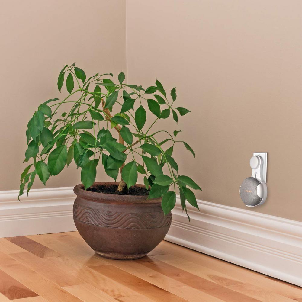 AC Outlet Mount Compatible with Google Home Mini - (Not Compatible with Google Nest Mini 2nd Gen) in White (2-Pack) - Super Arbor