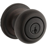 Juno Satin Nickel Entry Door Knob Featuring SmartKey Security with Microban Antimicrobial Technology - Super Arbor