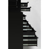 61 in. W 10-Drawer 1-Door Combination Tool Chest and Rolling Cabinet Set in Gloss Black