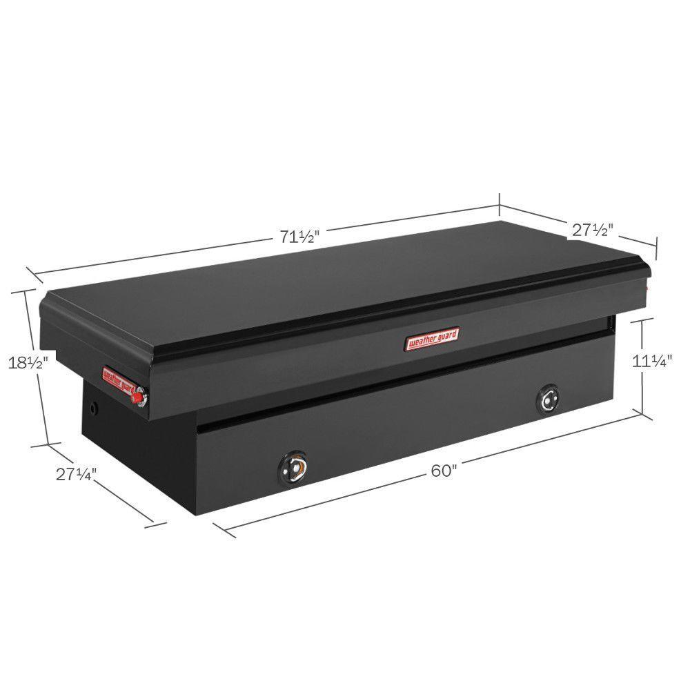 Weather Guard 71.5 in. Matte Black Steel Full Size Crossbed Truck Tool Box - Super Arbor