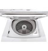 GE White Laundry Center with 2.3 cu. ft. Washer and 4.4 cu. ft. 240-Volt Vented Electric Dryer, GUD24ESSMWW