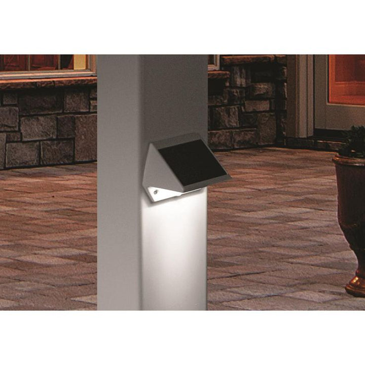 Solar 2-LED Outdoor White Integrated LED Deck and Wall Light (2-Pack)
