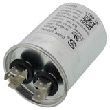 Nordyne 01-0021 capacitor - detail view (Voltage: 370V; MFD: 5)