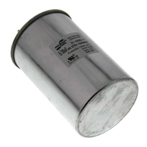 Nordyne 01-0082 capacitor - side view (Voltage: 370V; MFD: 30/5)