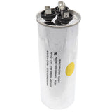 Nordyne 01-0276 capacitor - front view (Voltage: 370V; MFD: 60/7.5)