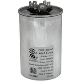 Nordyne 01-0292 capacitor - front view (Voltage: 440v; MFD: 40/7.5)