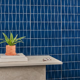 Colorplay Steps Nautical Blue 4.5x18 Crackled Glossy Ceramic Tile