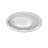 Jacuzzi Riva 66 in. x 38 in. Acrylic Right-Hand Drain Oval Drop-in Whirlpool Bathtub in White