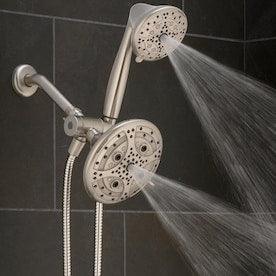 Oxygenics Drench Brushed Nickel 55-Spray Rain Dual Shower Head - Super Arbor