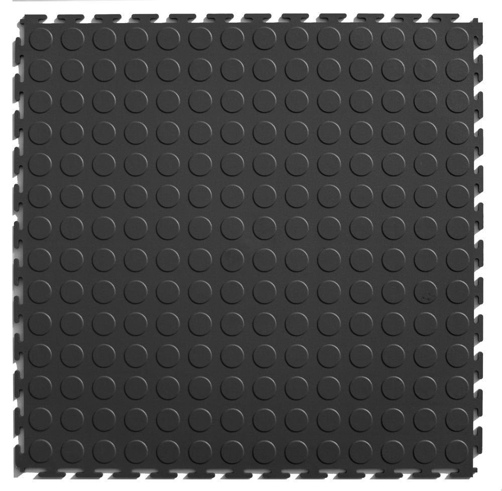 Blue Hawk 20.5-in x 20.5-in Dark Gray Coin PVC Interlocking Tile Multipurpose Flooring