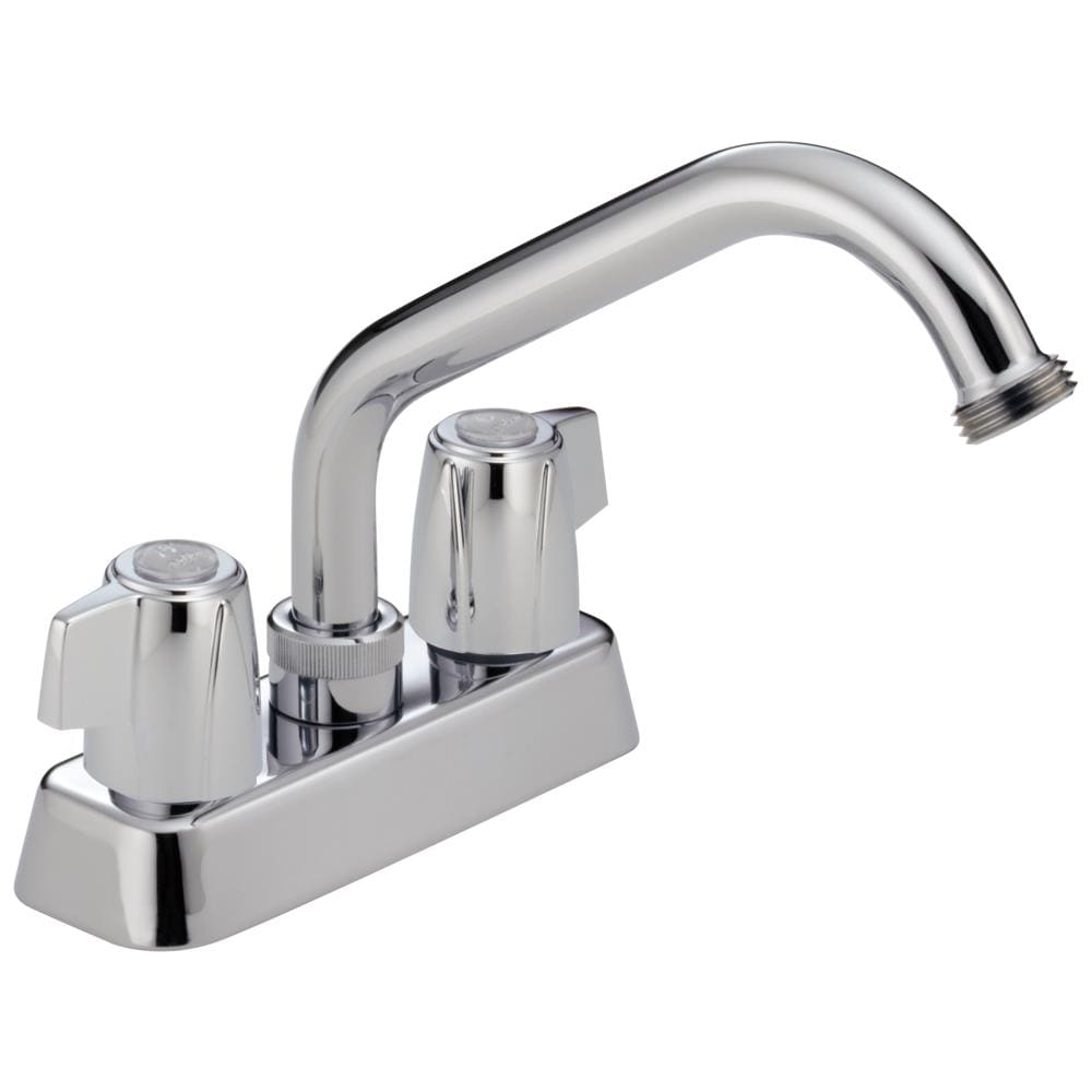Peerless Chrome 2-Handle Deck-Mount Utility Faucet