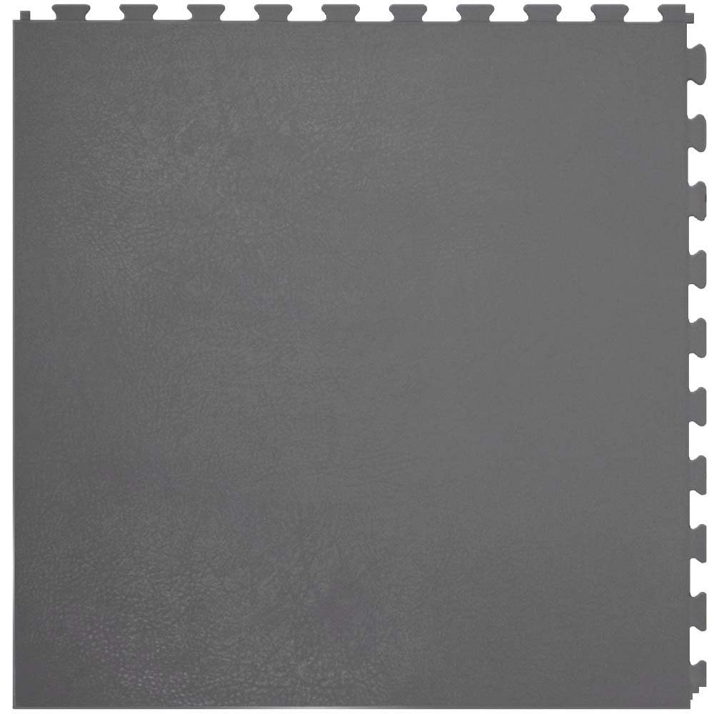 Perfection Floor Tile LeatherLook 6-Piece 20-in x 20-in Dark Gray Leather Interlocking Floor Tiles (16.7-sq ft)