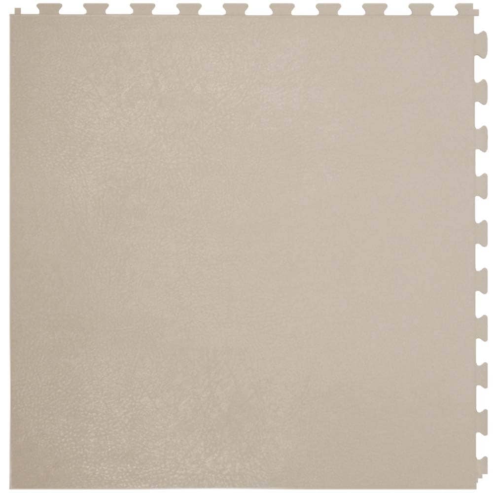 Perfection Floor Tile LeatherLook Interlocking Floor Tile, 6-Pack, 20-in x 20-in x 0.25-in, Buck/Satin Vinyl/Plastic