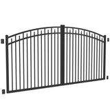 Freedom 11.75-ft x 5.04-ft Black Aluminum Driveway Gate