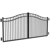 Freedom 12-ft x 4.5-ft Black Aluminum Driveway Gate