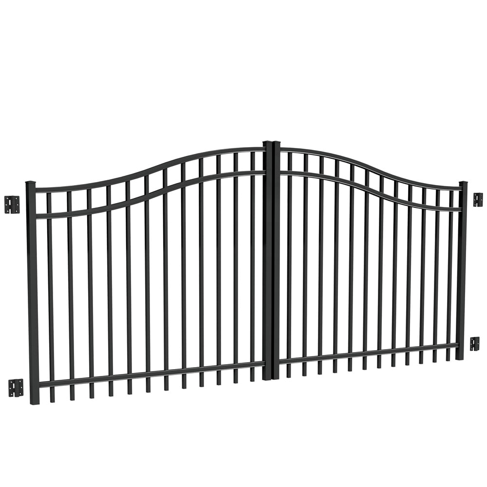 Freedom 5-ft Black Aluminum Driveway Gate