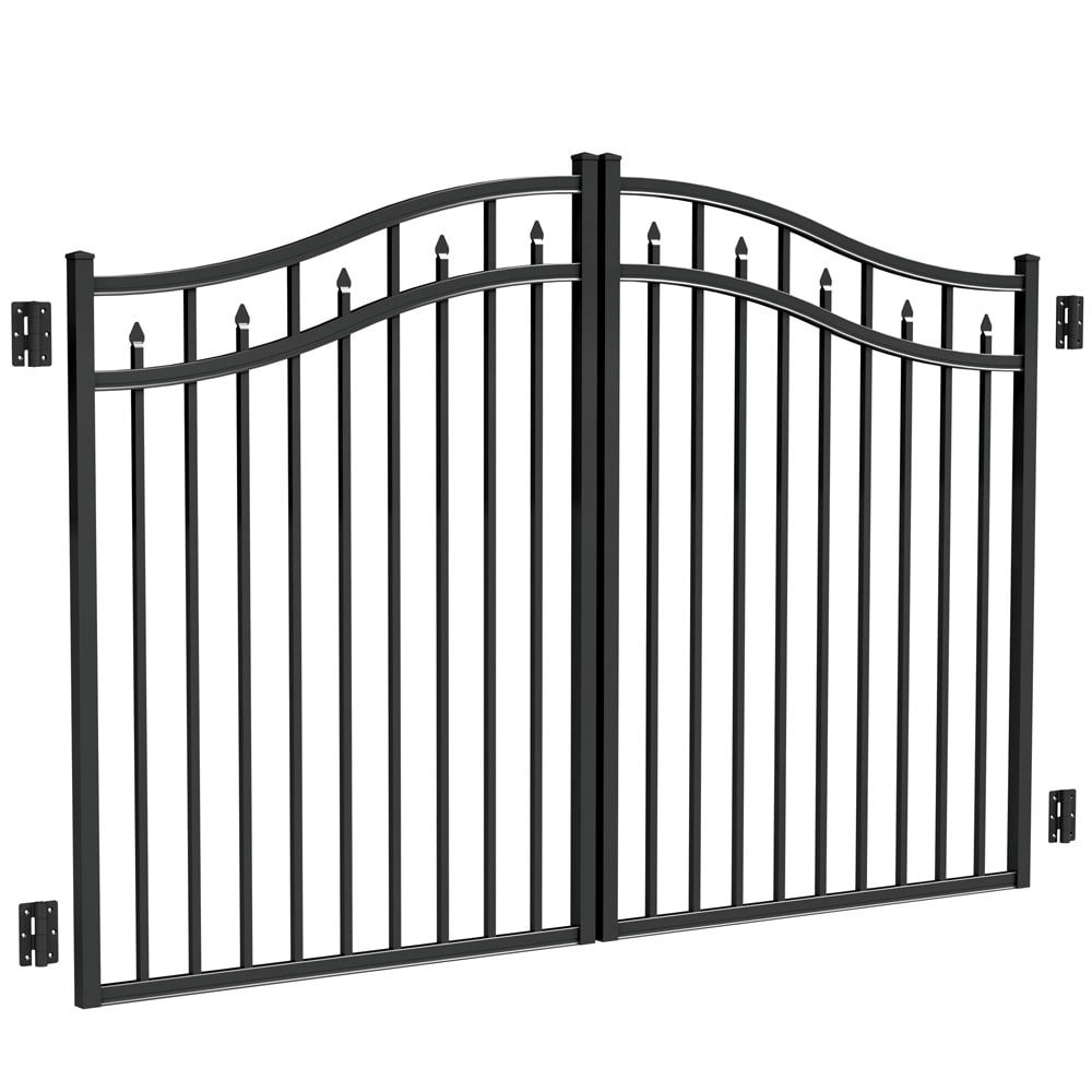 Freedom 4-ft Black Aluminum Driveway Gate