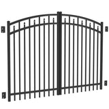 Freedom 48.5-ft x 68.5-ft Black Aluminum Driveway Gate