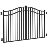 Freedom 8-ft x 4.5-ft Black Aluminum Driveway Gate