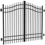 Freedom 8-ft x 6-ft Black Aluminum Driveway Gate