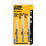 DEWALT 3-Piece Assorted High-Speed Steel Countersink Twist Drill Bit Set (Rapid Load)