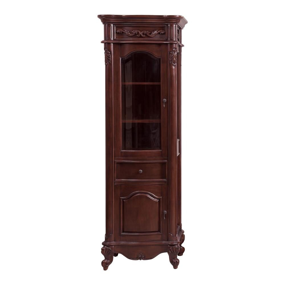 Avanity Provence 19.2-in W x 72-in H x 24-in D Antique Cherry Poplar Freestanding Linen Cabinet