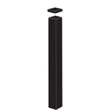 Freedom 9-ft H x 4-in W Black Aluminum Decorative Blank Fence Post