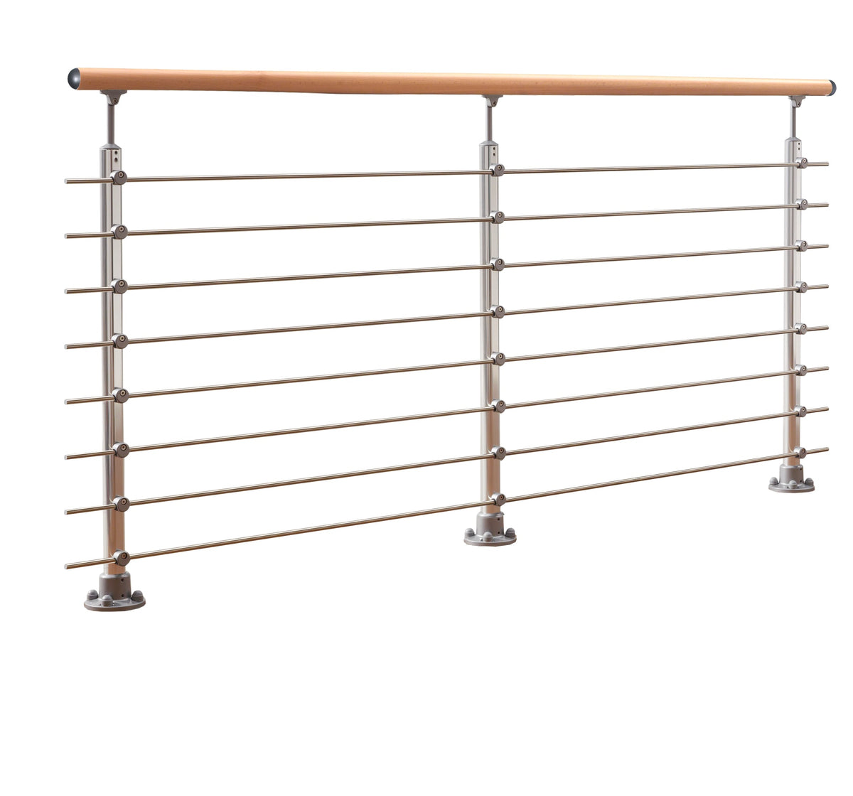 DOLLE Prova 6-ft x 36-in Brushed Aluminum Deck Rail Kit