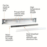 36 in. 750-Watt 240-Volt Electric Baseboard Heater in White - Super Arbor