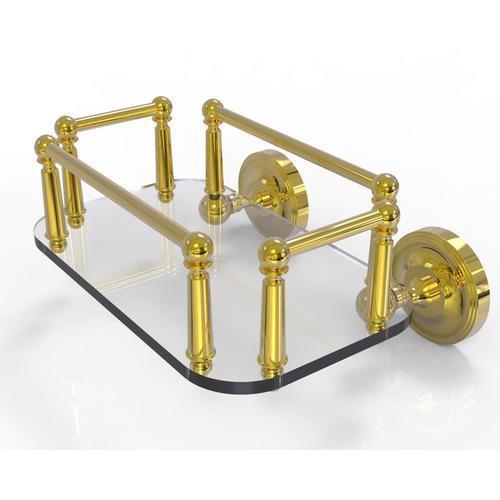 Allied Brass Prestige Regal Collection Wall Mounted Glass Guest Towel Tray in Satin Nickel - Super Arbor