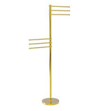 Allied Brass Satin Nickel Freestanding Towel Rack - Super Arbor