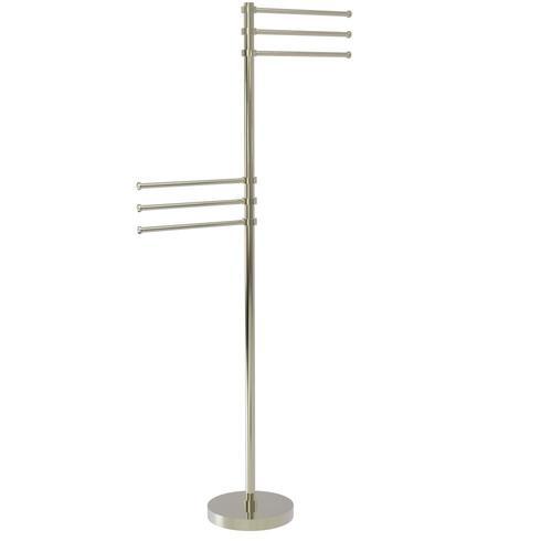 Allied Brass Satin Nickel Freestanding Towel Rack - Super Arbor