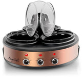 Triple 4.5 Qt. Copper Slow Cooker with Glass Lids