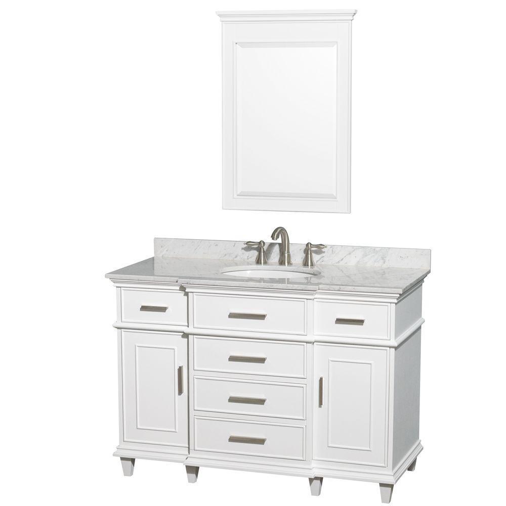 Berkeley 48 in. Vanity Cabinet Only in White - Super Arbor