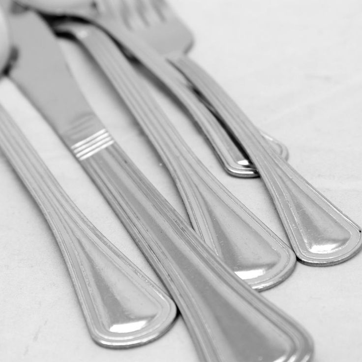 Bay 65 Piece Silver Stainless Steel Flatware Set with Wire Caddie (Service for 8)