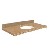Transolid 37-in Umbria Brown Quartz Single Sink Bathroom Vanity Top
