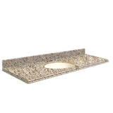 Transolid 61-in Giallo Ornamental Granite Bathroom Vanity Top with Biscuit Undermount Sink